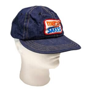 Vintage Trucker Hat 80s Denim Mercy Sakes Campus Brand Adjustable Made In USA